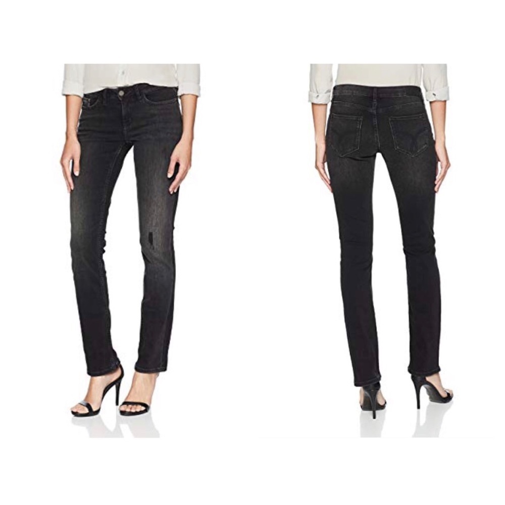 Calvin Klein Jeans Women’s Black Straight Distressed Jeans Size 28 NWT
